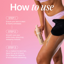 Load image into Gallery viewer, DARK SELF TANNING MOUSSE - GUIDE