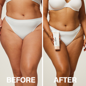 GRADUAL TAN LOTION - BEFORE AND AFTER
