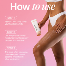 Load image into Gallery viewer, GRADUAL TAN LOTION_HOW TO USE