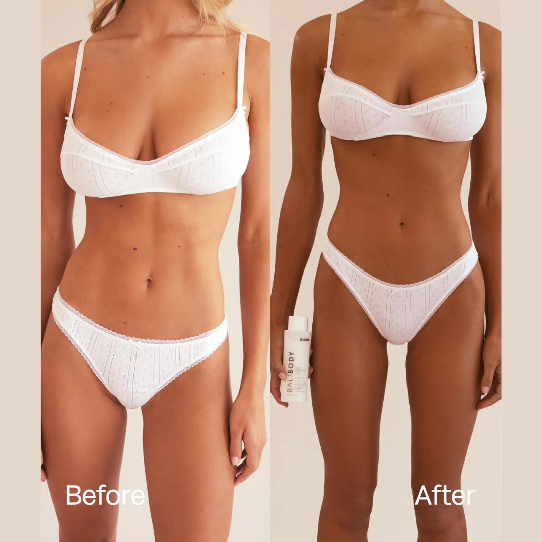 SELF TAN BODY MILK BEFORE & AFTER